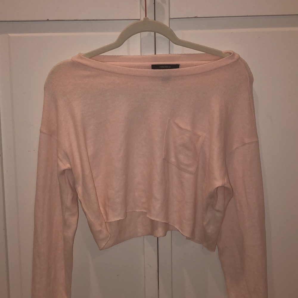 Long sleeve pink t shirt